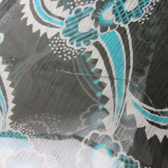 New Celia Birtwell Express 0 Gray Teal Floral Mini - Picture 5 of 11